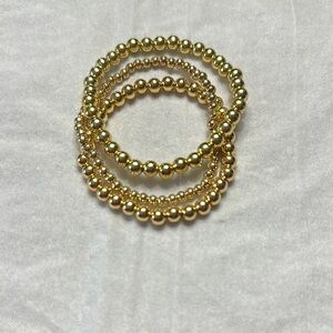Gold tone stretch bracelet set